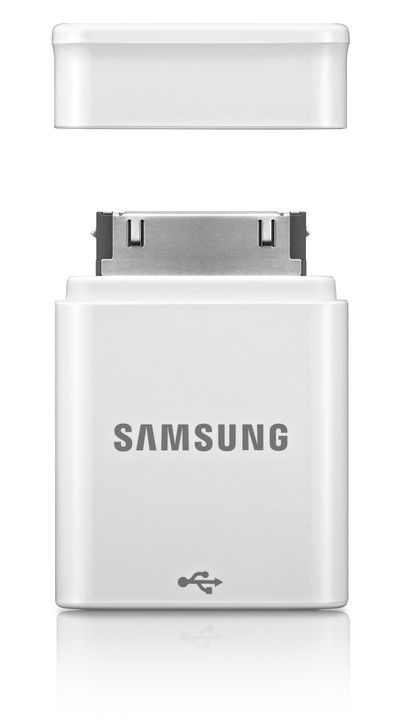 Samsung adaptéry EPL-1PLR, 30pin-&gt;USB HOST (F) a 30pin-&gt;SD, bílá_1694500622