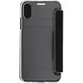 GUESS Bundle Leather Book Case Iridescent + Tempered Glass pro iPhone XR, černá_1803481057