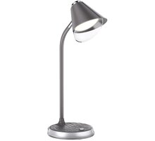 IMMAX LED stolní lampička FINCH, Qi nabíjení, stmívatelná, šedá / stříbrná 08972L