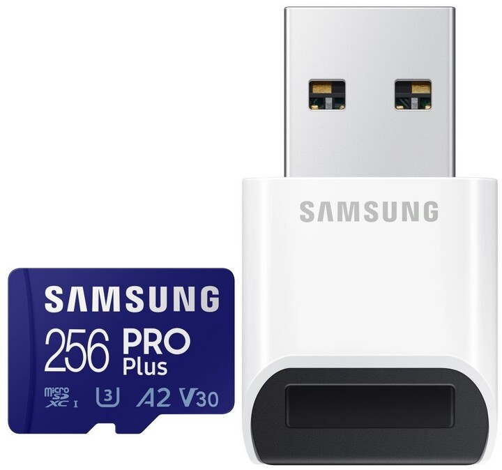 Samsung Micro SDXC 256GB PRO Plus UHS-I U3 (Class 10) + USB adaptér_1829650402