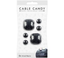 Cable Candy kabelový organizér Mixed Beans, 6 ks, černá_337377187