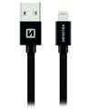 SWISSTEN datový kabel USB-A - Lightning, opletený, 1.2m, černá