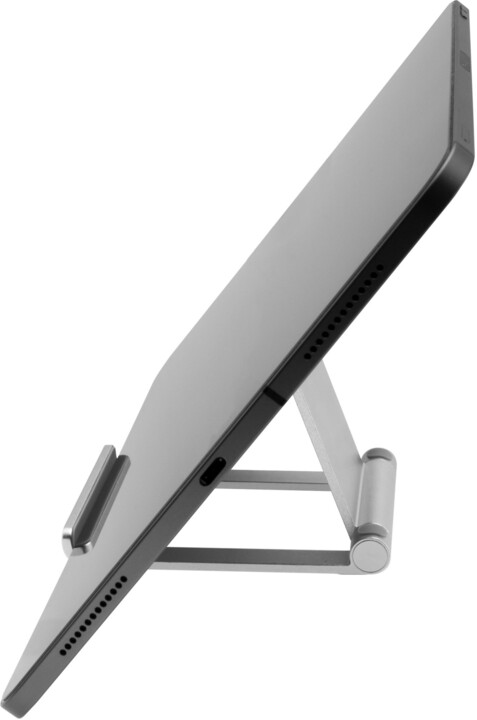 FIXED stojánek Frame TAB pro mobil/tablet, univerzální, stříbrná_1639425119