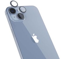 EPICO hliníkové tvrzené sklo na čočky fotoaparátu pro iPhone 14/14 Plus, modrá 69212151600001