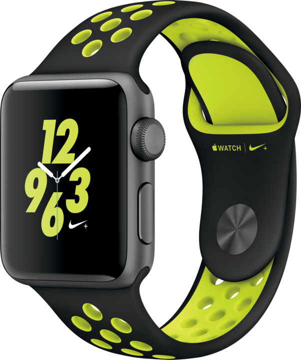 Apple Watch Nike + 38mm Space Grey Aluminium Case with Black/Volt Nike Sport Band_1870331442