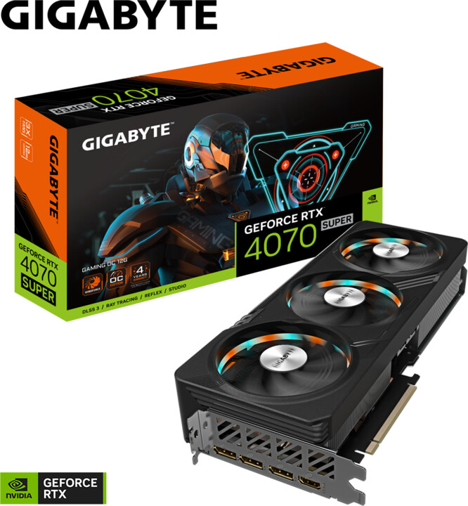 GIGABYTE GeForce RTX 4070 SUPER GAMING OC 12G, 12GB GDDR6X_522254043