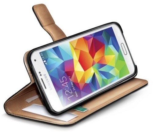 CELLY Wally pro Samsung Galaxy S5 mini, PU kůže, černá_900058611