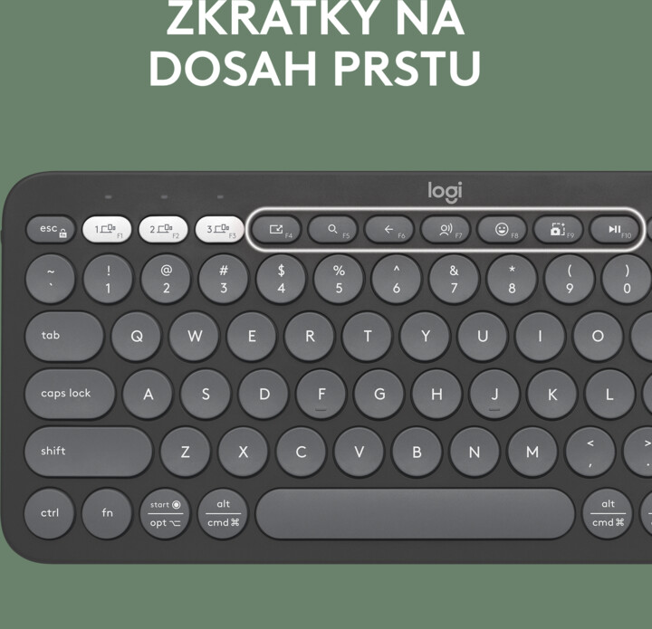 Logitech Pebble Keyboard 2 K380s, šedá_990252156