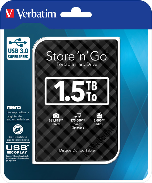Verbatim Store&#39;n&#39;Go, USB 3.0 - 1,5TB, černá_1262675644