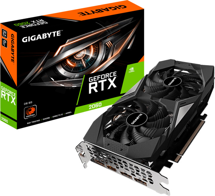 GIGABYTE GeForce RTX 2060 D6 6G, 6GB GDDR6_623320768