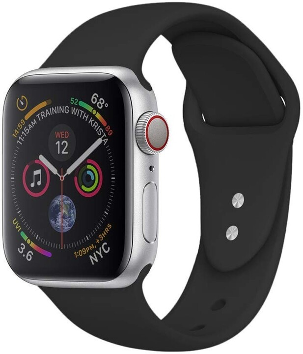 MAX silikonový řemínek pro Apple Watch 4/5, 40mm, černá_2023272048