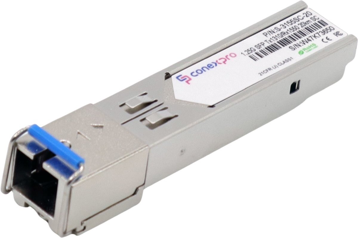 Conexpro SFP modul 1,25Gbit, SM, Tx1310/Rx1550nm, 20km, DDM, 1x SC - S-3155SC-20