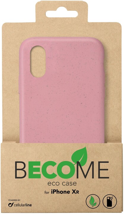 CellularLine kompostovatelný eko kryt Become pro Apple iPhone XR, růžová_1931623017