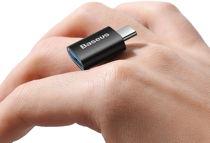 Baseus mini OTG redukce Ingenuity, USB-C - USB-A 3.1 (M/F), černá_250676715