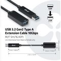 Club3D prodlužovací kabel USB-A 3.2 Gen2, M/F, 10Gbps, 5m, černá_1658083574