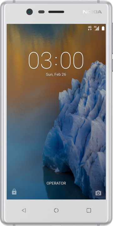 Nokia 3, Dual Sim, bílo/stříbrná_959097142