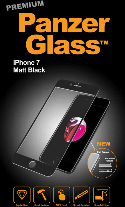 PanzerGlass ochranné sklo PREMIUM na displej pro Apple iPhone 7, černé_30575981