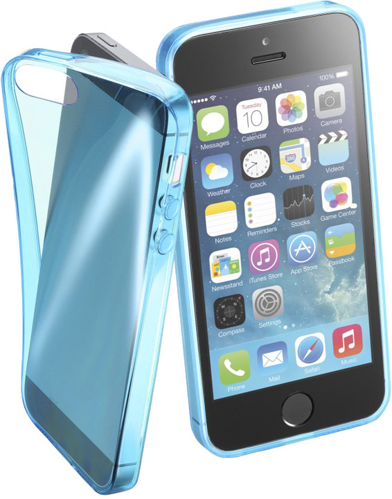 CellularLine FLUO barevné gelové pouzdro pro Apple iPhone 5/5S/SE, modré_192461638