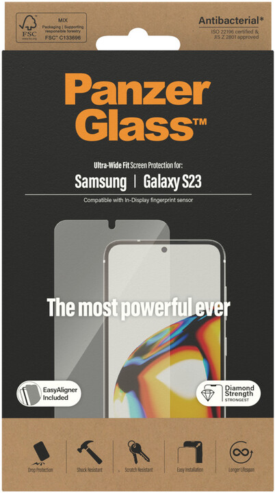 PanzerGlass ochranné sklo pro Samsung Galaxy S23, celolepené s funkčním otiskem prstů,_1448151948