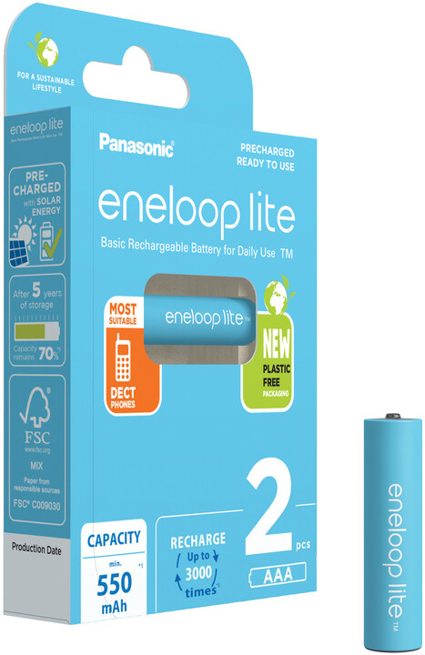 PANASONIC nabíjecí baterie Eneloop Lite HR03 AAA 4LCCE/2BE_1907565240