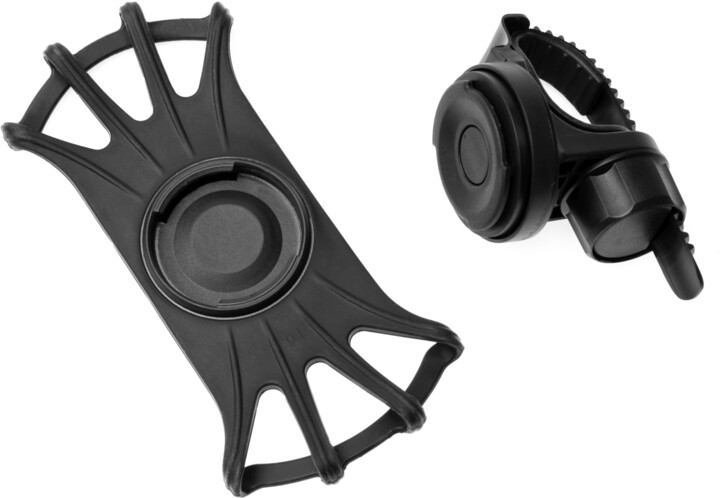 FIXED odnímatelný silikonový držák Bikee 2 pro mobilní telefon, na kolo, černá_1393538059