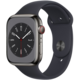 Apple Watch Series 8, Cellular, 45mm, Graphite Stainless Steel, Midnight Sport Band