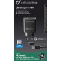 CellularLine nabíjecí set USB adaptéru a USB-C kabelu Qualcomm® Quick Charge™ 3.0, 18W, černá_496902353