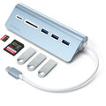 Satechi Aluminium Type-C USB Hub, 3x USB 3.0, MicroSD, modrá_98261425