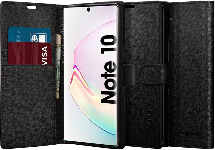 Spigen Wallet S funkce stojánku pro Samsung Galaxy Note10, černá_1493494696