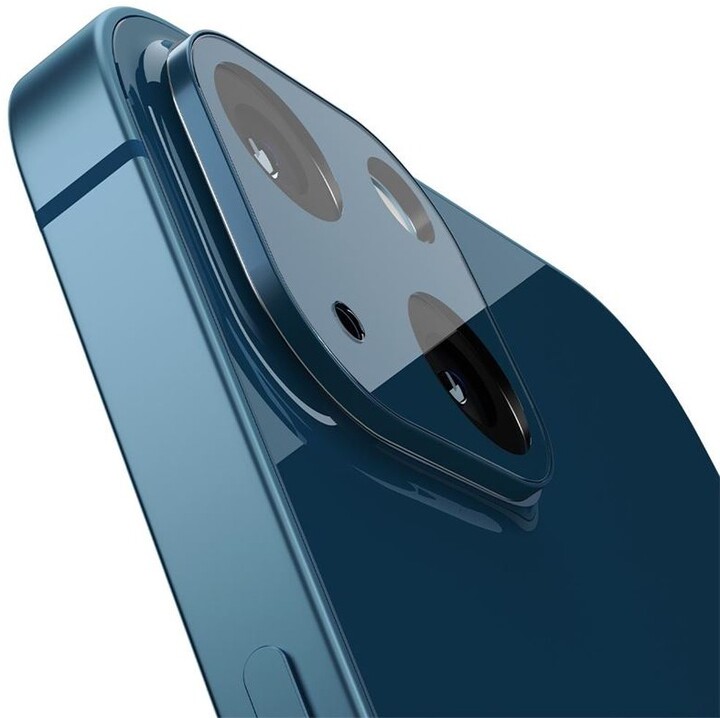 Spigen ochranné sklo tR Optik pro iPhone 13 / 13 mini, 2ks, modrá_1110104865
