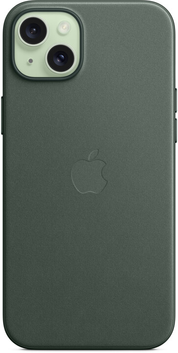 Apple kryt z tkaniny FineWoven s MagSafe na iPhone 15 Plus, listově zelená_58921751