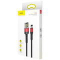 BASEUS kabel Cafule, USB-A - Lightning, M/M, nabíjecí, datový, 2.4A, 1m, červená/černá_525994838