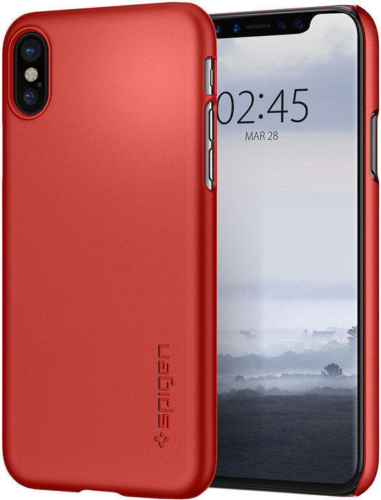 Spigen Thin Fit iPhone X, metallic red_1549039162