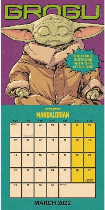 Kalendář 2022 - Star Wars: The Mandalorian - Grogu_1456170904