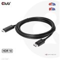 Club3D kabel DP 1.4 na HDMI, 4K120Hz nebo 8K60Hz HDR10, M/M, 3m_1758065189