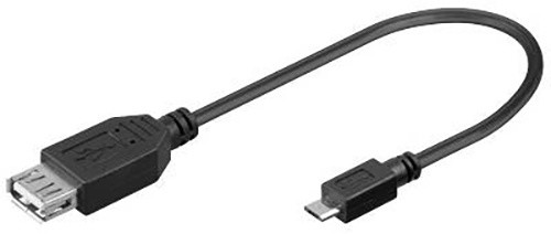 PremiumCord USB redukce kabel USB A/female-Micro USB/male 20cm OTG, blistr_2114503305