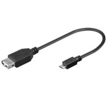 PremiumCord USB redukce kabel USB A/female-Micro USB/male 20cm OTG, blistr_2114503305