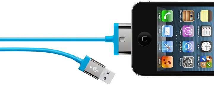 Belkin USB/30-pin Apple, 2m, modrá_972985353