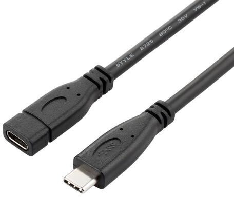 PremiumCord prodlužovací kabel USB 3.1 generation 2, konektor C/male - C/female, 1,5m, černá