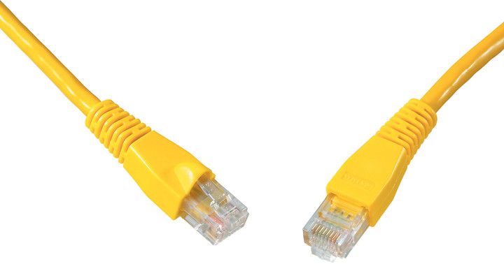 Solarix Patch kabel CAT5E UTP PVC 10m žlutý, snag-proof_167287175