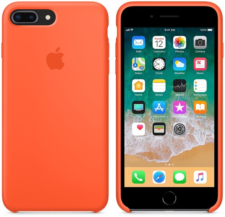 Apple silikonový kryt na iPhone 8 Plus / 7 Plus, oranžová_709578177
