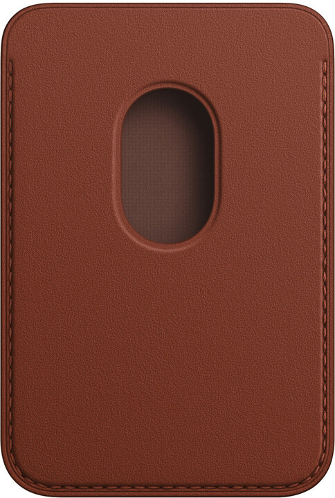 Apple kožená peněženka s MagSafe pro iPhone, cihlově hnědá_1078794191