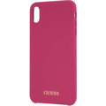 GUESS Silicone Gold Logo pouzdro pro iPhone XS Max, růžová