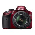 Nikon D3200 červená + objektiv 18-55 AF-S DX VR_1382149879