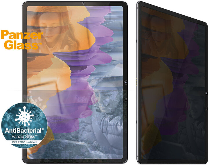PanzerGlass ochranné sklo Edge-to-Edge pro Samsung Galaxy Tab S7, antibakteriální, Privacy, čirá_1399791733