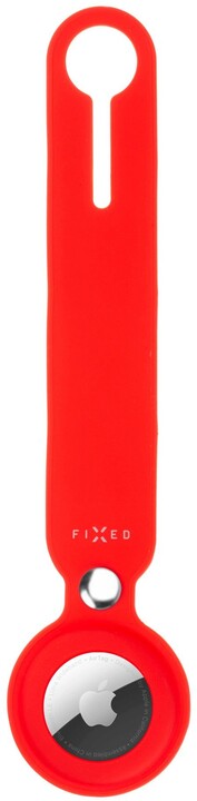 FIXED silikonové pouzdro s popruhem Silky pro Apple AirTag, červená_699848608