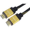 PremiumCord GOLD HDMI High Speed + Ethernet kabel, zlacené konektory, 1,5m