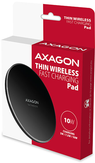 AXAGON WDC-P10T, tenká bezdrátová rychlonabíječka, Qi 5/7.5/10W, micro USB_1478300339