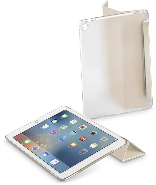 CellularLine CLEAR VIEW průhledný kryt se stojánkem pro iPad Pro 9,7&quot;, zlatá_1955840349
