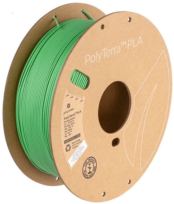 Polymaker tisková struna (filament), PolyTerra PLA, 1,75mm, 1kg, zelená_1898769790